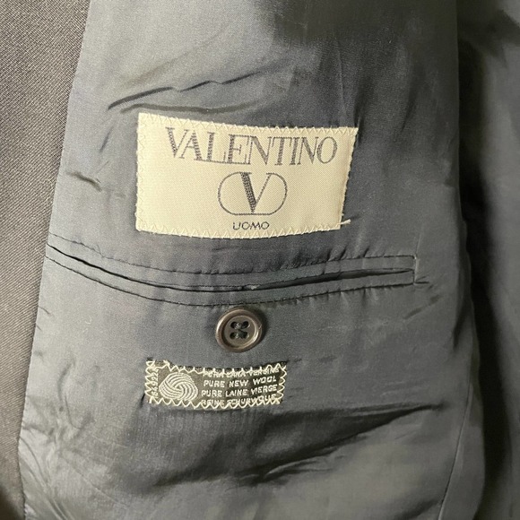 Valentino Two button Single Breast Navy Blue Wool Blazer 44 R - Picture 3 of 8